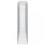 2 db íves horganyzott vas gabion kosár 400x50x200/220 cm