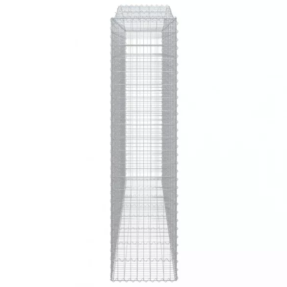 2 db íves horganyzott vas gabion kosár 400x50x200/220 cm