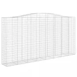 3 db íves horganyzott vas gabion kosár 400x50x200/220 cm