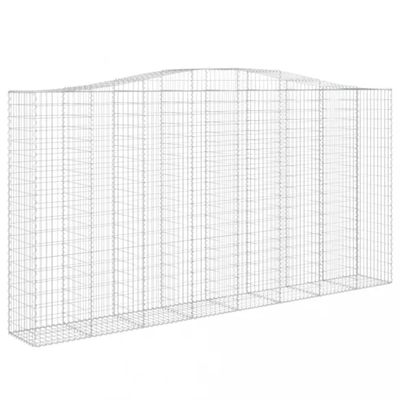 4 db íves horganyzott vas gabion kosár 400x50x200/220 cm