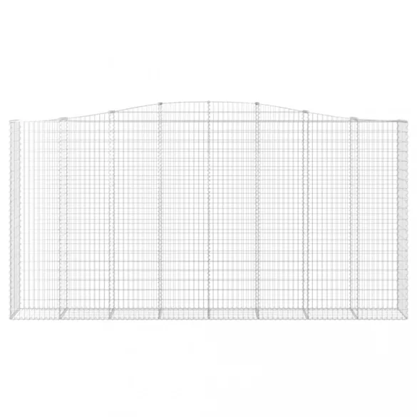 4 db íves horganyzott vas gabion kosár 400x50x200/220 cm