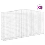 5 db íves horganyzott vas gabion kosár 400x50x200/220 cm