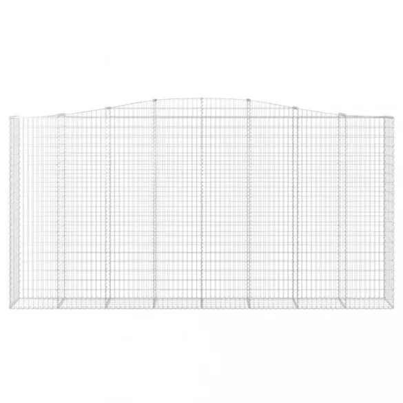 5 db íves horganyzott vas gabion kosár 400x50x200/220 cm