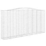 6 db íves horganyzott vas gabion kosár 400x50x200/220 cm