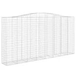8 db íves horganyzott vas gabion kosár 400x50x200/220 cm
