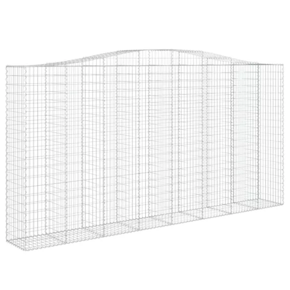 8 db íves horganyzott vas gabion kosár 400x50x200/220 cm