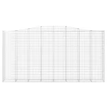 9 db íves horganyzott vas gabion kosár 400x50x200/220 cm