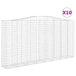 10 db íves horganyzott vas gabion kosár 400x50x200/220 cm