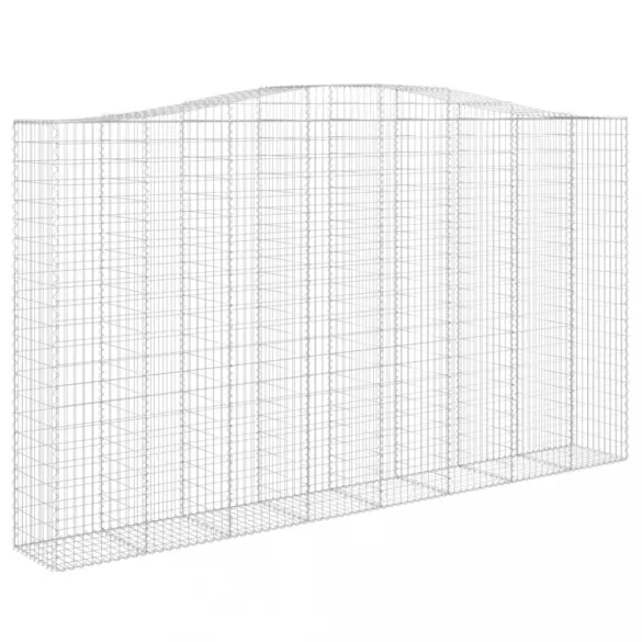 2 db íves horganyzott vas gabion kosár 400x50x220/240 cm