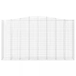 2 db íves horganyzott vas gabion kosár 400x50x220/240 cm