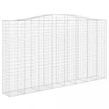 3 db íves horganyzott vas gabion kosár 400x50x220/240 cm