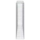 4 db íves horganyzott vas gabion kosár 400x50x220/240 cm