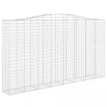 5 db íves horganyzott vas gabion kosár 400x50x220/240 cm