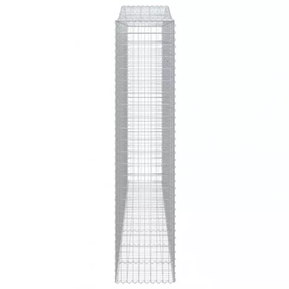 6 db íves horganyzott vas gabion kosár 400x50x220/240 cm