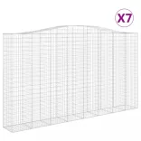 7 db íves horganyzott vas gabion kosár 400x50x220/240 cm