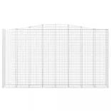 7 db íves horganyzott vas gabion kosár 400x50x220/240 cm