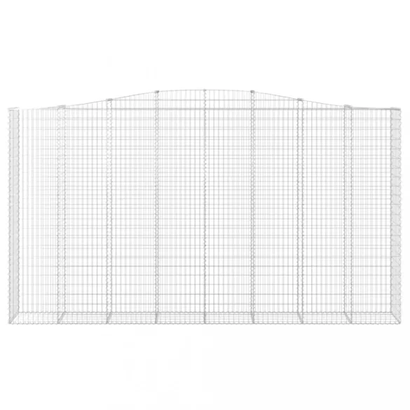7 db íves horganyzott vas gabion kosár 400x50x220/240 cm