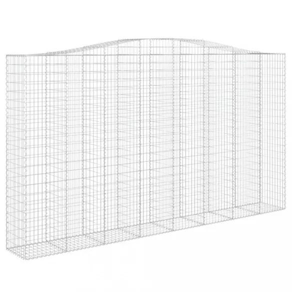 8 db íves horganyzott vas gabion kosár 400x50x220/240 cm