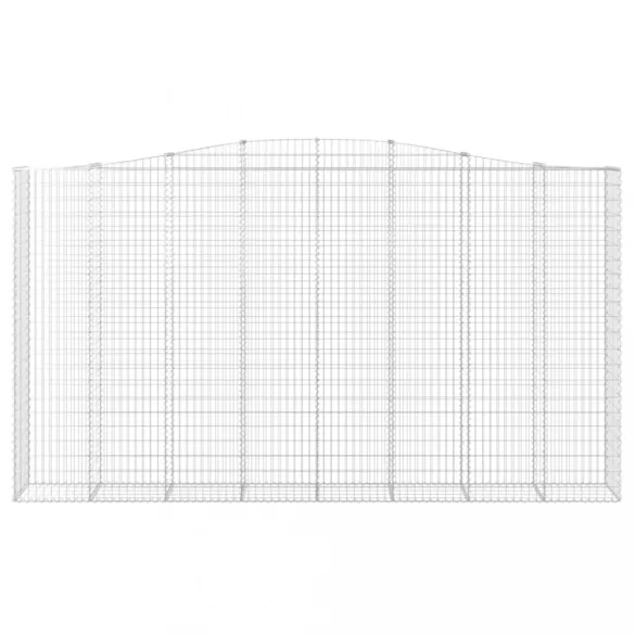 8 db íves horganyzott vas gabion kosár 400x50x220/240 cm