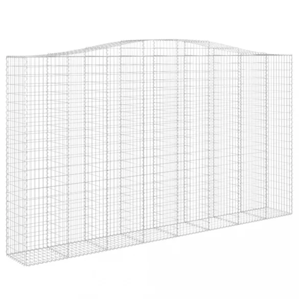 9 db íves horganyzott vas gabion kosár 400x50x220/240 cm
