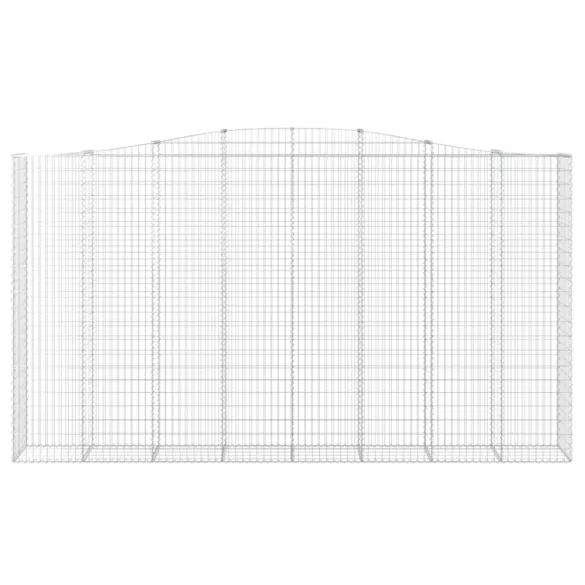 9 db íves horganyzott vas gabion kosár 400x50x220/240 cm