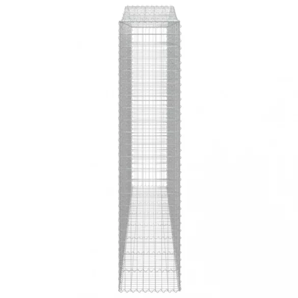9 db íves horganyzott vas gabion kosár 400x50x220/240 cm