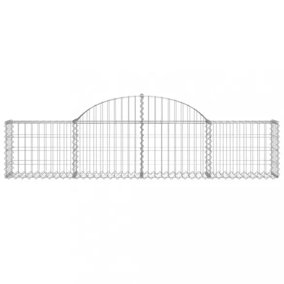 3 db íves horganyzott vas gabion kosár 200x30x40/60 cm