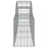 4 db íves horganyzott vas gabion kosár 200x30x40/60 cm