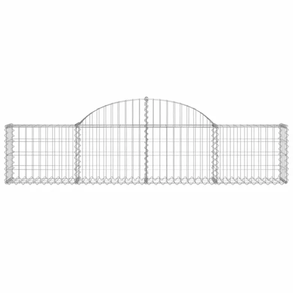 6 db íves horganyzott vas gabion kosár 200x30x40/60 cm
