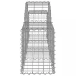 6 db íves horganyzott vas gabion kosár 200x30x40/60 cm