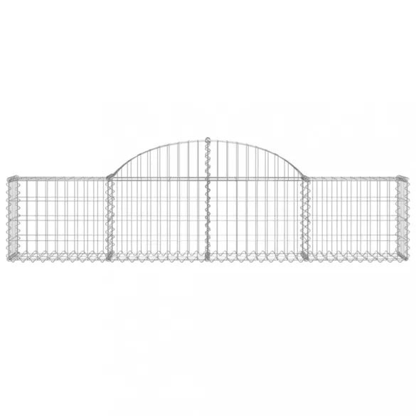 8 db íves horganyzott vas gabion kosár 200x30x40/60 cm