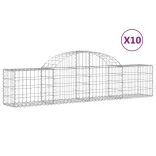 10 db íves horganyzott vas gabion kosár 200x30x40/60 cm
