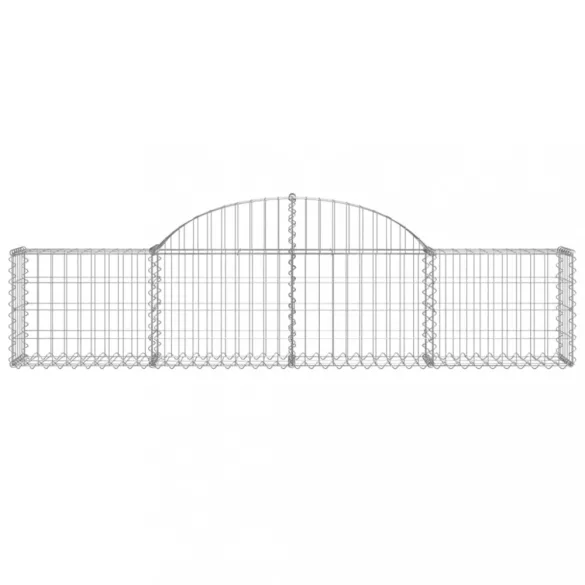 15 db íves horganyzott vas gabion kosár 200x30x40/60 cm