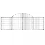 4 db íves horganyzott vas gabion kosár 200x30x60/80 cm