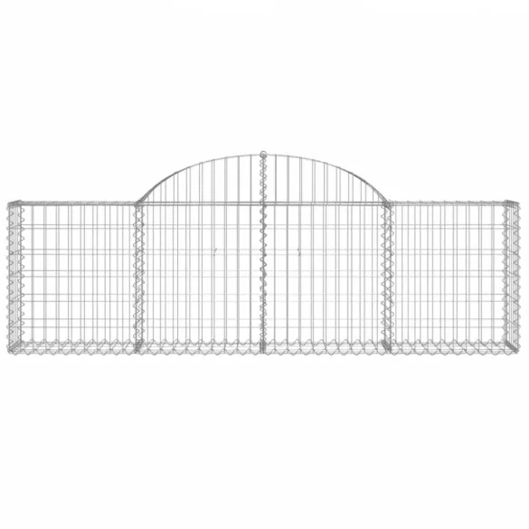 5 db íves horganyzott vas gabion kosár 200x30x60/80 cm