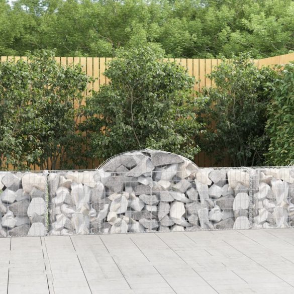 7 db íves horganyzott vas gabion kosár 200x30x60/80 cm