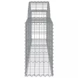 7 db íves horganyzott vas gabion kosár 200x30x60/80 cm
