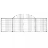 10 db íves horganyzott vas gabion kosár 200x30x60/80 cm