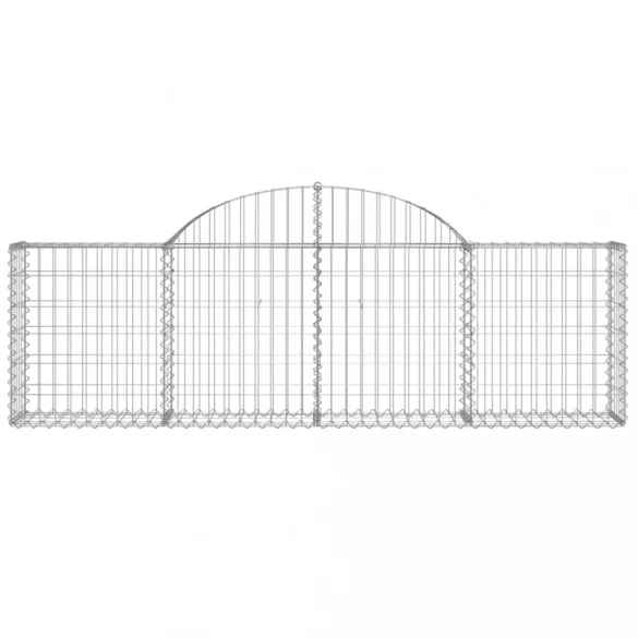10 db íves horganyzott vas gabion kosár 200x30x60/80 cm