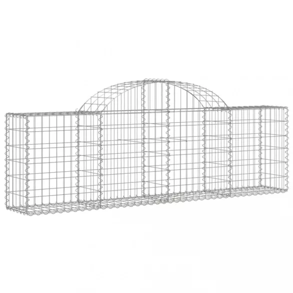 15 db íves horganyzott vas gabion kosár 200x30x60/80 cm