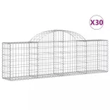 30 db íves horganyzott vas gabion kosár 200x30x60/80 cm