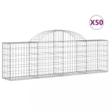 50 db íves horganyzott vas gabion kosár 200x30x60/80 cm