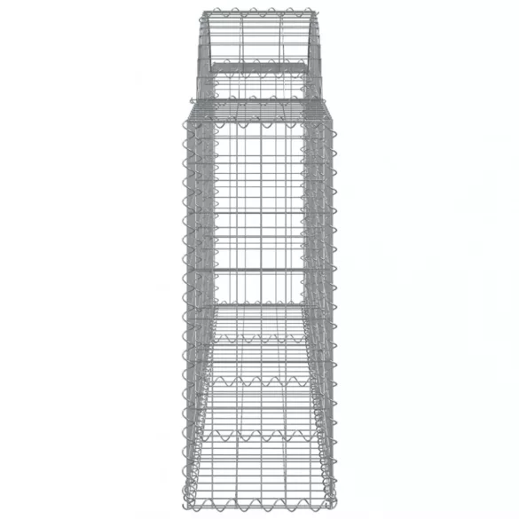 2 db íves horganyzott vas gabion kosár 200x30x80/100 cm