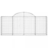 4 db íves horganyzott vas gabion kosár 200x30x80/100 cm