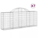 7 db íves horganyzott vas gabion kosár 200x30x80/100 cm