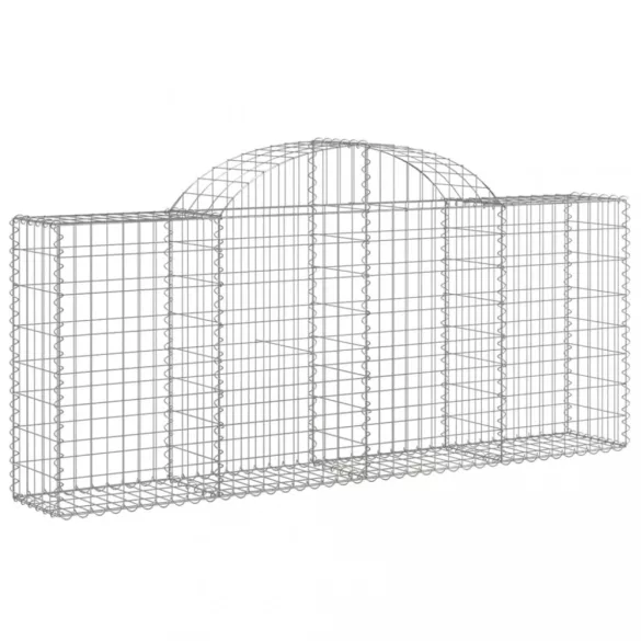 7 db íves horganyzott vas gabion kosár 200x30x80/100 cm