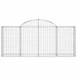 7 db íves horganyzott vas gabion kosár 200x30x80/100 cm