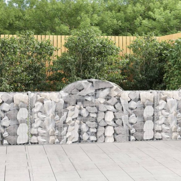 10 db íves horganyzott vas gabion kosár 200x30x80/100 cm