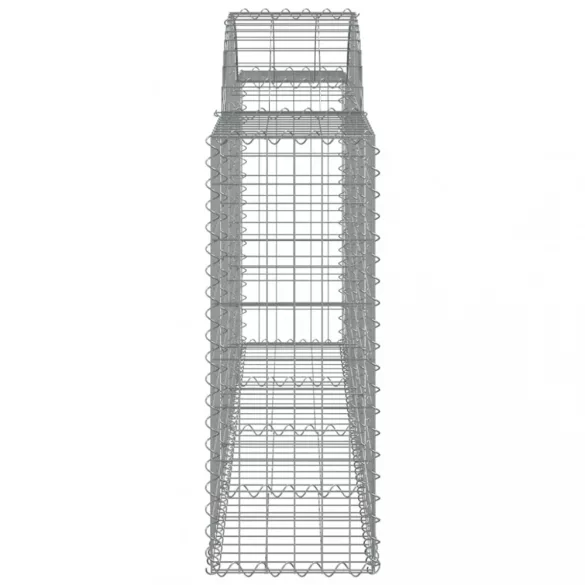 10 db íves horganyzott vas gabion kosár 200x30x80/100 cm