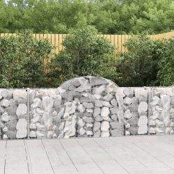 11 db íves horganyzott vas gabion kosár 200x30x80/100 cm